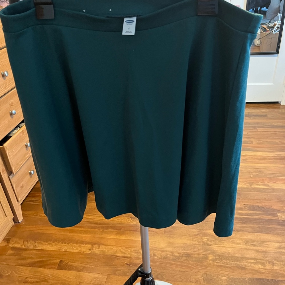 Old Navy Deep Green Skater Skirt